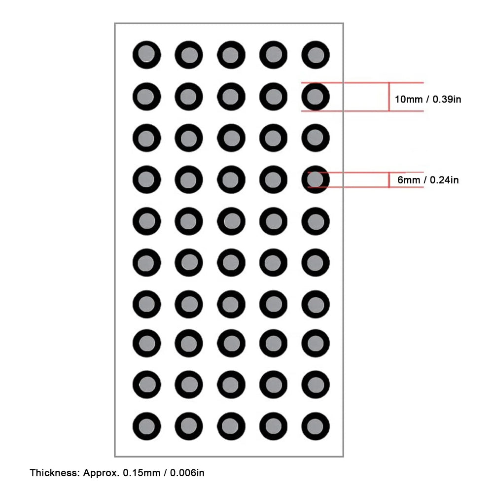 1000 Pcs/20 Sheets 3D Scanning Marker ID 6mm OD 10mm High Reflection Strong Adhesion 3D Tracking Dot Reference Point Marker
