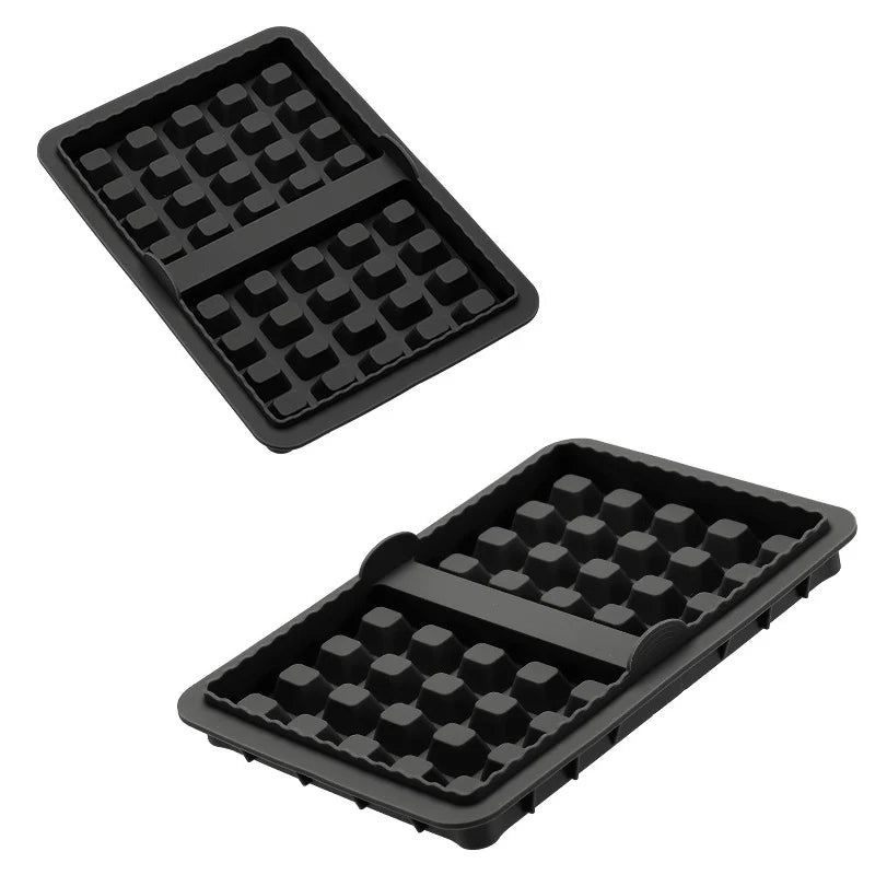 Air Fryer Silicone Biscuit Mold Set Square Waffle Model Non-stick Baking Tray Compatible For Pancakes Baking Accessories