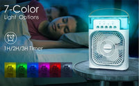 Modern Home Small Air Cooler 3 Speed Fan Air Conditioner Portable Humidifier Fan Portable LED Night Lights for Office