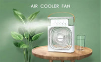Modern Home Small Air Cooler 3 Speed Fan Air Conditioner Portable Humidifier Fan Portable LED Night Lights for Office