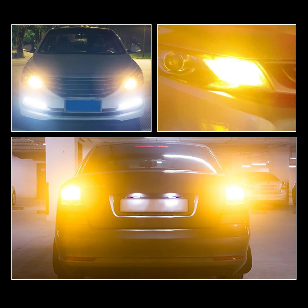2pcs 1156 P21W BA15S PY21W BAU15S 1157 BAY15D P21/5W 7440 W21W 7443 2835 54SMD LED Bulb 12V Turn Signal Light Brake Reverse Lamp
