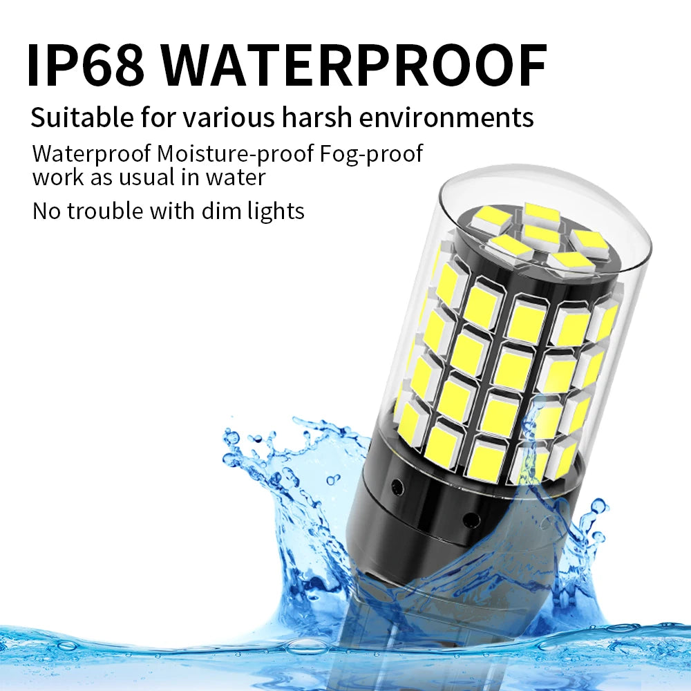 2pcs 1156 P21W BA15S PY21W BAU15S 1157 BAY15D P21/5W 7440 W21W 7443 2835 54SMD LED Bulb 12V Turn Signal Light Brake Reverse Lamp
