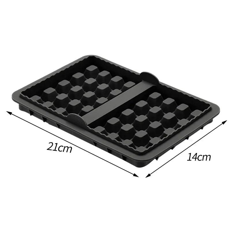 Air Fryer Silicone Biscuit Mold Set Square Waffle Model Non-stick Baking Tray Compatible For Pancakes Baking Accessories