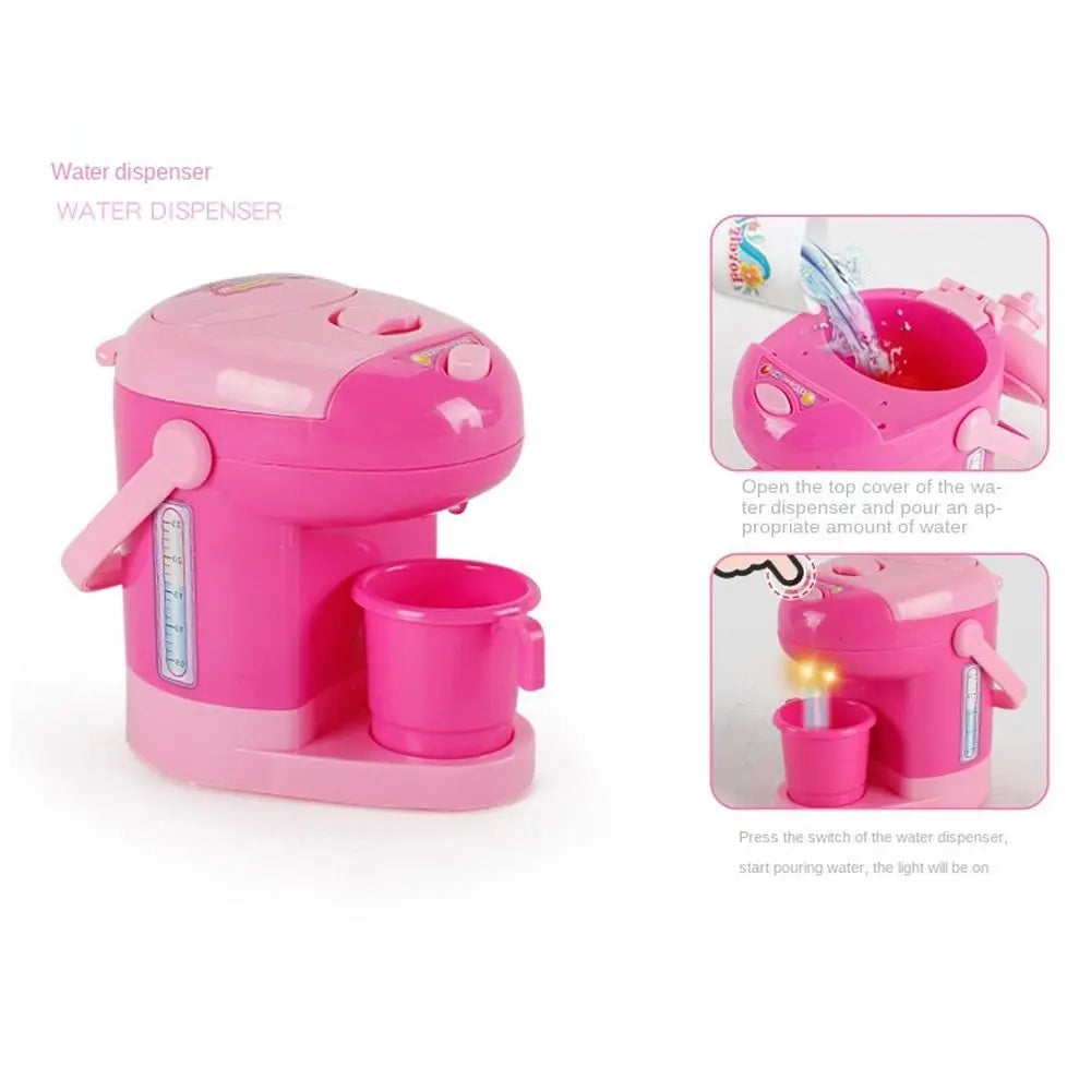 Coffee Machine Household Appliances Toys Toaster Blender Cooking Pretend Play Set Sweeper Vacuum Cleaner Kitchen Toys Boy Girl