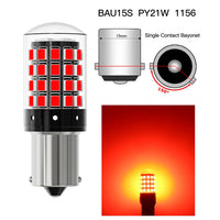 2pcs 1156 P21W BA15S PY21W BAU15S 1157 BAY15D P21/5W 7440 W21W 7443 2835 54SMD LED Bulb 12V Turn Signal Light Brake Reverse Lamp