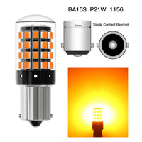 2pcs 1156 P21W BA15S PY21W BAU15S 1157 BAY15D P21/5W 7440 W21W 7443 2835 54SMD LED Bulb 12V Turn Signal Light Brake Reverse Lamp