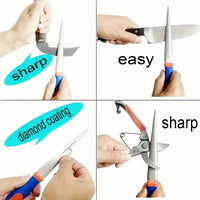 Diamond Sharpener Sharpener Metal Double Sand File Scissors Gardening Tools Sharpener