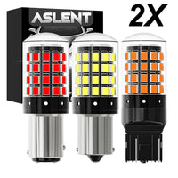 2pcs 1156 P21W BA15S PY21W BAU15S 1157 BAY15D P21/5W 7440 W21W 7443 2835 54SMD LED Bulb 12V Turn Signal Light Brake Reverse Lamp