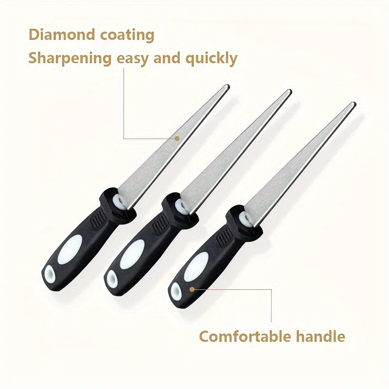 Diamond Sharpener Sharpener Metal Double Sand File Scissors Gardening Tools Sharpener