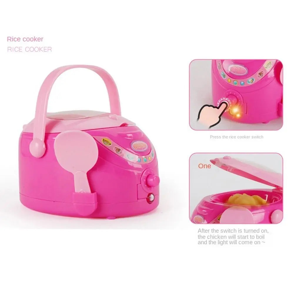 Coffee Machine Household Appliances Toys Toaster Blender Cooking Pretend Play Set Sweeper Vacuum Cleaner Kitchen Toys Boy Girl