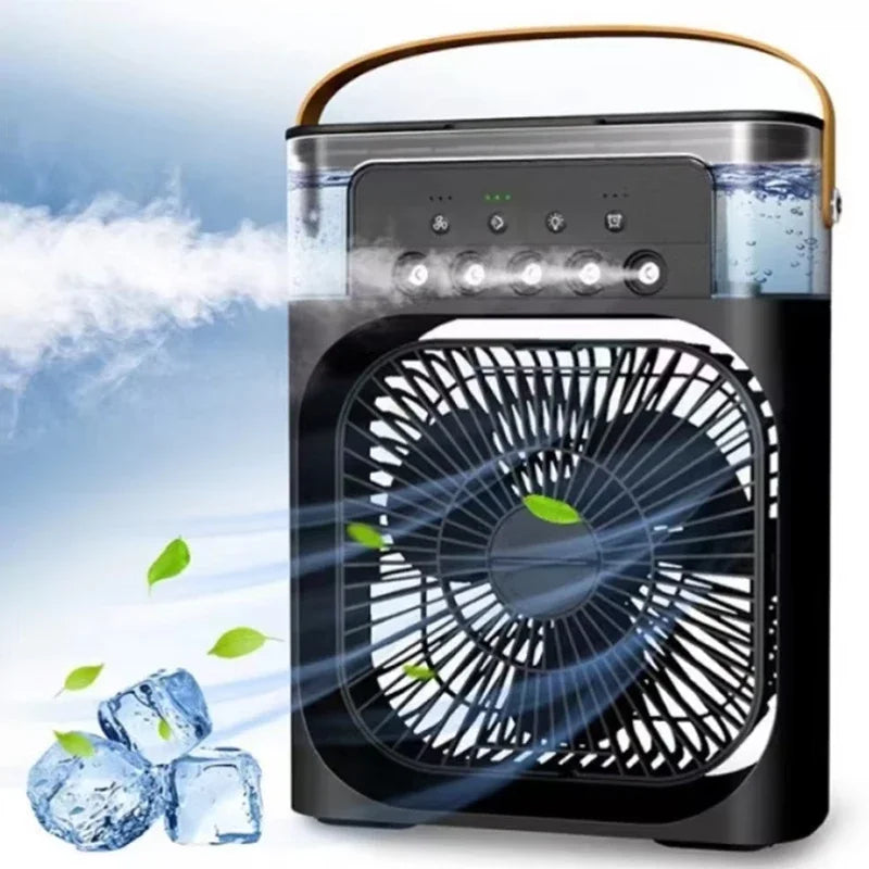 Modern Home Small Air Cooler 3 Speed Fan Air Conditioner Portable Humidifier Fan Portable LED Night Lights for Office