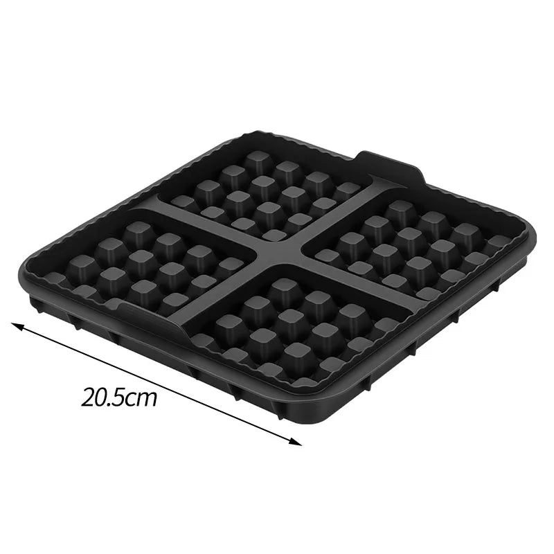 Air Fryer Silicone Biscuit Mold Set Square Waffle Model Non-stick Baking Tray Compatible For Pancakes Baking Accessories